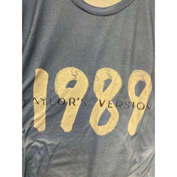 Taylor Swift 1989 Taylor's Version Blue Microfiber Sweatshirt Top Shirt  Large - Picture 2 of 8